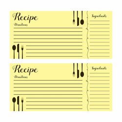 Tremendous Printable Recipe Card Template Cards Free