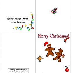 Superlative Blank Printable Christmas Cards Happy Holidays Free Insert Fold