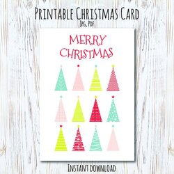 Printable Christmas Card Template Holiday Greeting