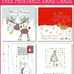 Superb Free Printable Xmas Cards Gallery Montage Labelled