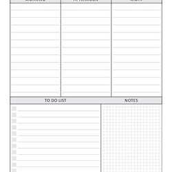 Superb Free Printable Daily Schedule Templates