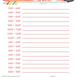 Exceptional Daily Schedule Free Printable Productive Filled Grace Lovely