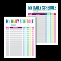 Marvelous Free Daily Schedule Template Printable Templates Kids
