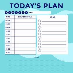 Terrific Daily Schedule Template Printable Hourly