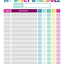 Excellent Free Printable Daily Schedule Template The Incremental Mama Schedules Timetable Chaos Morning Study