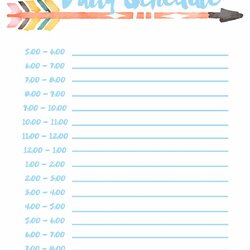 Printable Daily Schedule By Hour Free