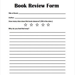 Preeminent Sample Book Review Template Free Documents In Word