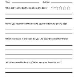 Sublime Book Review Template Great Reading Writing Activity For Kids