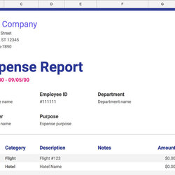 Great Free Google Sheets Business Templates To Use In Expense Report Template Expenses