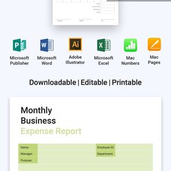 Admirable Free Monthly Business Expense Report Template Google Docs Word
