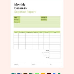 Spiffing Business Expense Report Templates In Google Docs Sheets Monthly Template Word Numbers Operations