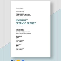 The Highest Standard Free Sample Expense Report Forms In Ms Word Google Docs Monthly Template Templates
