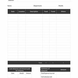 Superior Free Expense Report Template Google Sheets Erin