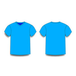 Capital Template Blue Vector Images Over Shirt Neck Front Light Male Vectors And