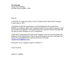 Champion Resignation Letter