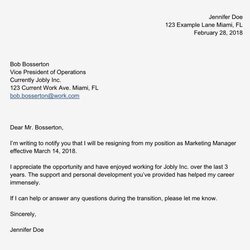 Legit Simple Resignation Letter Template Free Download Sample Doc