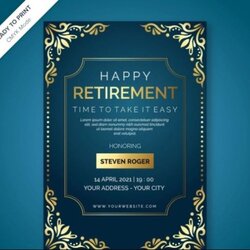 Splendid Details Farewell Invitation Background Free Retirement Card Template