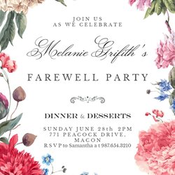 Capital Retirement Farewell Party Invitation Templates Free Greetings