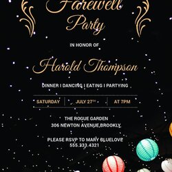 Great Banner Farewell Party Flex Designs Invitation Template Templates Invitations Edit Format Away Going