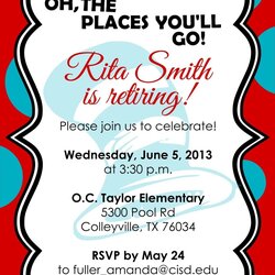 Marvelous Retirement Template Invitations Flyer Free Printable Templates Party Fun Stuff Flyers
