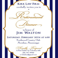Sterling Sample Invitation Template Download Farewell Retirement Templates Dinner