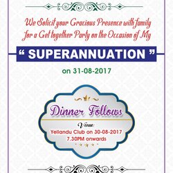 Superior Retirement Party Invitation Template Free Format Ready Print