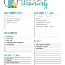 Smashing Printable Cleaning Checklists For Daily Weekly And Monthly In Checklist