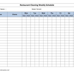 Free Cleaning Schedule Forms Excel Format And Payroll Areas For You Templates Template Checklist Spreadsheet