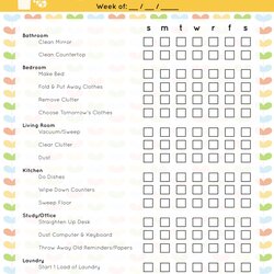 Sublime Free Printable Cleaning Checklist Template House
