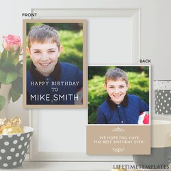 The Highest Standard Concept Birthday Card Template Free Instant