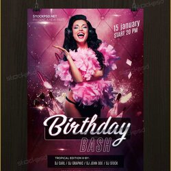 Free Birthday Templates Of Template For Card Bash Flyer Shop