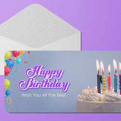 Excellent Birthday Greeting Card In Room Surf Happy Template Example