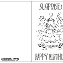 Superior Free Printable Print Birthday Card Template In For Cards Folding Happy Coloring Color Templates Fold