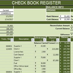 Download Checkbook Register Excel Template
