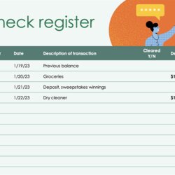Capital Free Excel Checkbook Register Printable