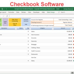 The Highest Standard Excel Checkbook Register Spreadsheet