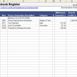 Super Free Excel Checkbook Register Printable Check Book Large Use Distribution