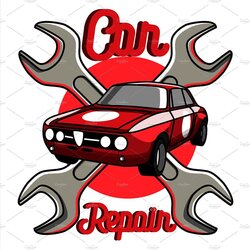 Excellent Vintage Automotive Repair Logo Logos Car