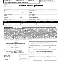 The Highest Quality Free Rent To Own Contracts Templates Contract