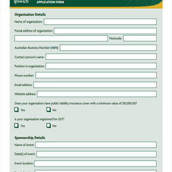 Superior Free Event Sponsorship Forms In Ms Word Pages Sports Form Ipswich Gov Au