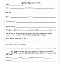 Very Good Event Sponsorship Form Template Awesome Best Of