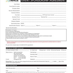 Sample Event Sponsorship Agreement Template Democracy Form Forms