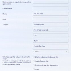 Sponsorship Request Form Template Free