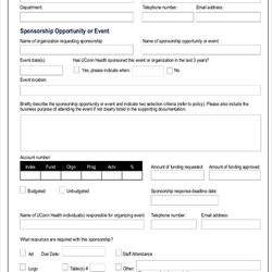 Matchless Free Sample Sponsorship Request Forms In Ms Word Form Event Example