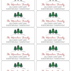 Wonderful Editable Christmas Address Label Template Envelope Addressing Recipient