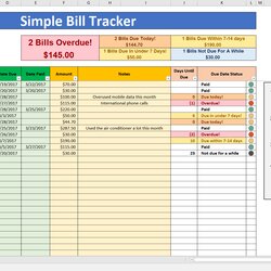 Excellent Excel Bill Tracker Spreadsheet Template Templates Personal Finance Bills Tracking Simple Track