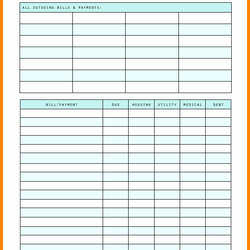 Sterling Excel Monthly Bill Template Organizer