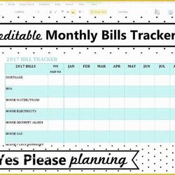 Outstanding Monthly Bill Spreadsheet Template Free Of Editable Tracker Excel Bills Payment Organizer