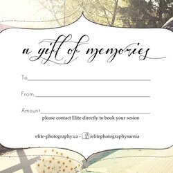 The Highest Standard Browse Our Sample Of Gift Certificate Template For Photographers