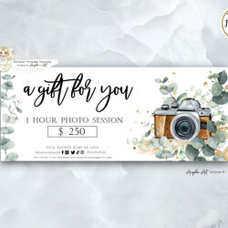Terrific Photography Gift Certificate Template Editable